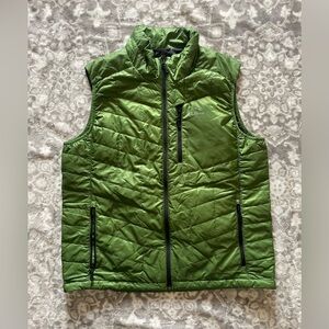 L.L. Bean PrimaLoft Packaway Metallic Green Vest Men's Size Large